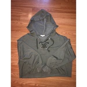 Olive Crop Sweatshirt